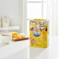 JH-Boîte octogonale à grande hauteur en métal durable pour biscuits, bonbons, chocolat, noix, lait, chewing-gum, pain