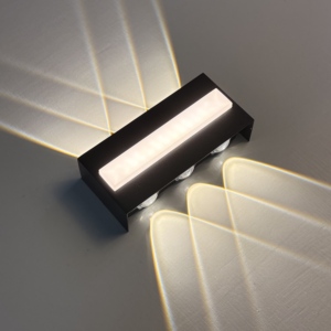 Lampe murale extérieure moderne noire, IP65, étanche, <span class=keywords><strong>luminaire</strong></span> LED pour villa, balcon, couloir et éclairage de façade d'hôtel - Product Image 2