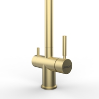 Robinet de cuisine doré satiné à 3 voies avec osmose inverse Robinet filtre à eau potable en acier inoxydable 304 Robinet à 3 voies