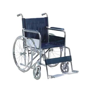 老年保健康复手动轮椅双横杆折叠手动轮椅