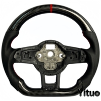 Volant personnalisé en fibre de carbone pour Volkswagen Golf MK7, MK6, MK5 GTI GTD TDI Passat, Bora, Polo, Sagitar Jetta