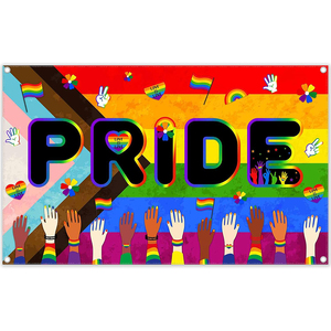 Love Is Love LGBT Rainbow Pride <span class=keywords><strong>Month</strong></span> Backdrop Buatan Tangan Berbentuk Hati Warna-warni Latar Belakang Pesta Lesbian Gay Spanduk Pesta Dapat Disesuaikan - Product Image 3