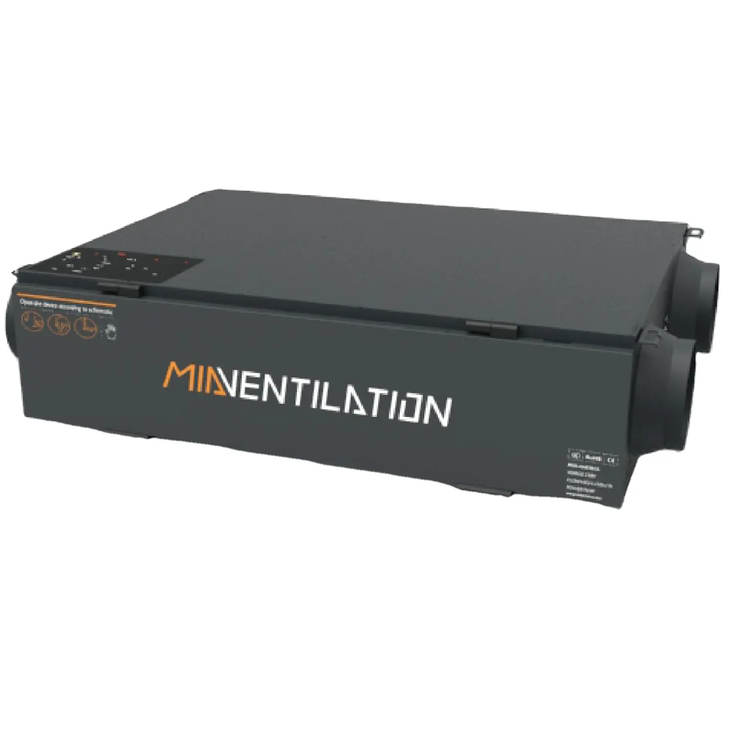 Mia — système de récupération thermique, 800 v, 350m 3/h, grâce à une console de fixation au plafond, récupération, haute efficacité, HRV/ERV