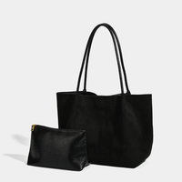 Sac à main tendance à grande capacité imperméable à l'eau, style rétro en daim minimaliste, sac à bandoulière pour femmes