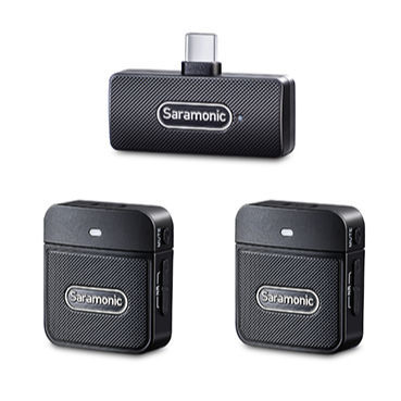 Saramonic Blink100 K8 2.4GHz Dual-Channel Wireless Mini Mic System for Laptop Smartphone Vlog Podcast Live Stream