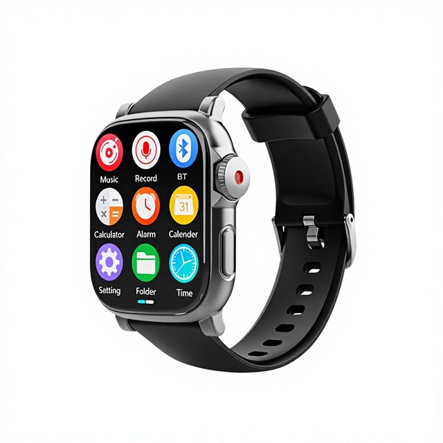 [Foreign Trade Edition] Factory Wholesale Square MP3/MP4 Sports Watch Multi-function Player for External Speaker
