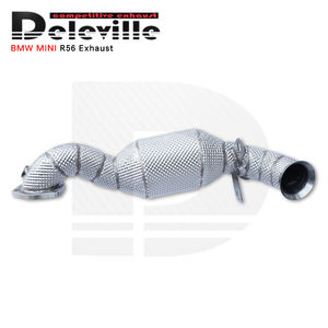 Embase d'échappement Deleville pour <span class=keywords><strong>MINI</strong></span> <span class=keywords><strong>Cooper</strong></span> S R56/Cabriolet R57 R60 1.6t 2006-2013 304 tuyaux d'échappement en acier inoxydable tuyau de descente - Product Image 3