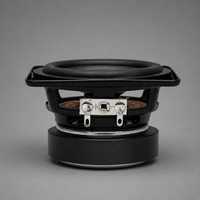 Haut-parleur large bande de 2,75 pouces, 8 ohms, 10 W, unité de haut-parleur audio carrée avec cône en PP transparent et connecteur de phase en forme de balle pour l'audio domestique