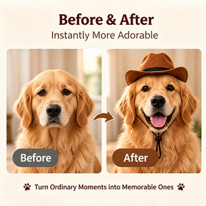Mini <span class=keywords><strong>Chapeau</strong></span> de Cowboy Rétro en Jean pour Petits Chiens et Chats – Accessoire Réglable pour Fêtes, Vacances et Cosplay – Léger, Confortable, en Non-tissé - Product Image 2