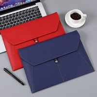 Carpeta de archivos A4 de cuero PU con estilo moderno, venta al por mayor, soporte de documentos multiranura impermeable de gran capacidad con hebilla de cuerda elástica