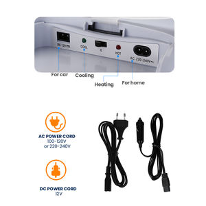 Glacière électrique portable 28L 12V à semi-conducteurs 110V 220V AC DC en PP et mousse PU avec roues et poignée pour <span class=keywords><strong>camping</strong></span>, boissons, voiture et maison - Product Image 3