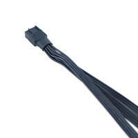 Adaptor Splitter Kipas PWM 3Pin 1 ke 4 Kabel Kustom, Perakitan Kabel untuk Ekstensi Kipas Pendingin CPU PC HUB Berselubung