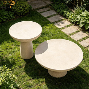 Meubles <span class=keywords><strong>de</strong></span> <span class=keywords><strong>jardin</strong></span> minimalistes pour l'extérieur, <span class=keywords><strong>table</strong></span> à manger <span class=keywords><strong>de</strong></span> patio, <span class=keywords><strong>table</strong></span> basse ronde en fibrociment et béton pour la cour <span class=keywords><strong>de</strong></span> villa - Product Image 3