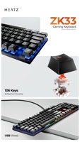 Clavier mécanique filaire avec axe vert USB pour ordinateurs de bureau Notebooks E-Sports Gaming Keyboard
