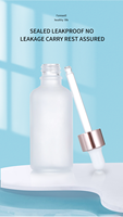 Flacon compte-gouttes en verre vide personnalisé avec logo pour sérum et huile – Vente en gros – Finition givrée mate, transparente, noire, ambre, verte, bleue
