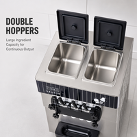 Machine à glaces molles commerciale compacte, électrique et flexible, pour cafés et vente mobile pour restaurants, fabriquée à partir de lait