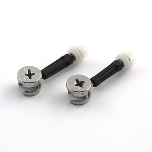 Conector Tres en Uno Hardibosi, Niquelado, de Hierro y Plástico, Herraje para Muebles, Rueda Excéntrica, Fijación para Armarios y Gabinetes - Product Image 3