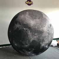 Vente flash : Lune géante gonflable avec éclairage LED pour la décoration, ballons gonflables en forme de planètes et de lune