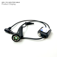 Cable divisor GPS táctico en espiral QCNV 1 a 2 para imágenes térmicas NVG para configuraciones de fusión de visión nocturna de doble dispositivo