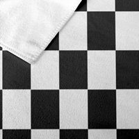 New Custom Wholesale Higher Quality Checkered Racing Black and White Quick-drying Bath Moisture Yoga Sports Beach Fitness Towel