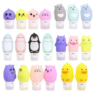 Adorabile Contenitore a Tubo con Disegno Cartoon, Bottiglia da Viaggio Portatile in Silicone a Forma di Orso - Product Image 1