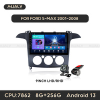 Haute qualité manuel AC Android Auto écran de voiture pour FORD S-MAX Ford Galaxy populaire multimédia lecteur vidéo Navigation GPS Carplay