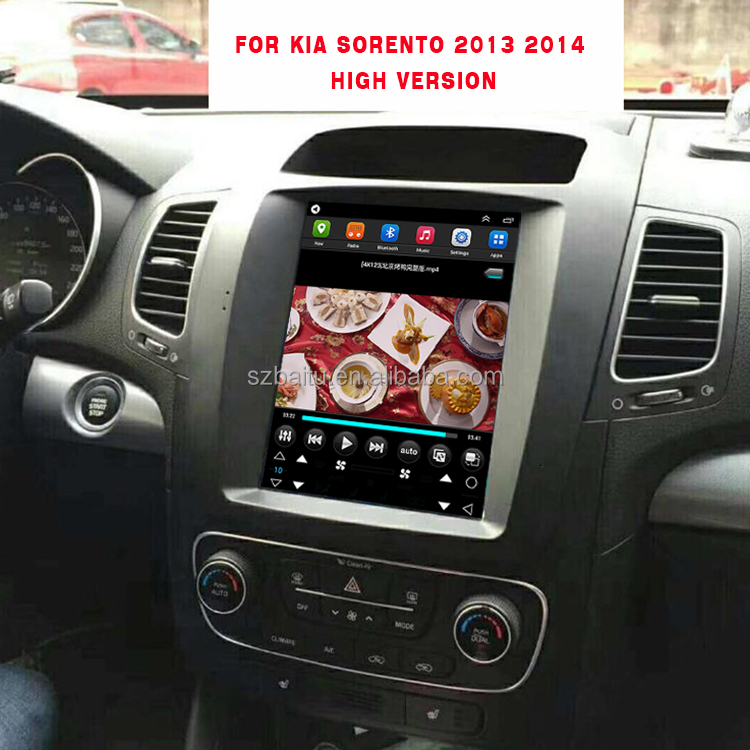 Для Kia Sorento 2013 2014 высокого Tesla стиль Android навигации автомобиля видео аудио плеер с BT gps автомобильный обоих концах для подключения внешних устройств к автомобильной видео Радио