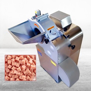 Machine à granulés commerciale 220V entièrement automatique pour viande légèrement congelée, fruits et légumes, avec moteur de découpe tridimensionnelle en dés en une seule opération - Product Image 3