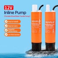 Pompe submersible miniature SEAFLO 12V, pompe à eau micro portable, pompe de transfert de carburant diesel avec pinces de batterie