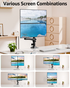 13-32 inci lengan Monitor ganda pasang, dua Lengan dudukan Monitor ganda dapat disesuaikan - Product Image 4