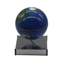 Globe terrestre magnétique en acier inoxydable de 8 pouces avec éclairage LED, carte du monde flottante, sphère terrestre rotative, cadeau technologique, décoration pour la maison et le bureau