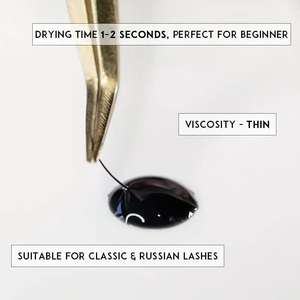 Dragonprofessional กาวติดทนนานกาวติดขนตากันน้ำติดแน่นทนต่อขนตาไม่ชื้นติดขนตาสำหรับการต่อขนตา - Product Image 2