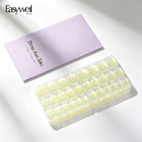 Lot de 10 feuilles de gel transparentes adhésives pour ongles, pour faux ongles à presser