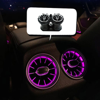 Ventilation de climatisation de voiture, lumière ambiante LED 64 couleurs, sortie d'air intérieure, compatible avec Mercedes Classe A/CLA W177 W118