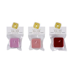 Scented <b>Tea</b> Candle Square Mini Colorful Wax Home Decoration Indoor Use - Product Image 3