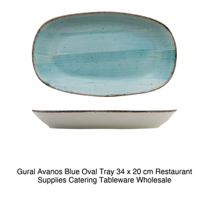 Bandeja de Servir Ovalada Azul Avanos, 34 × 20 cm, Gural - Product Image 2