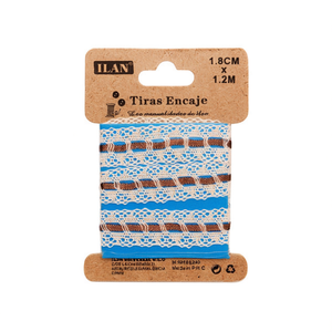 Cinghie in pizzo ILAN 1,8 cm x 1,2 m colore caffè per artigianato e cucito - Product Image 1