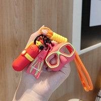 Cadeau pour les amateurs de plongée, décoration de sac, pendentif sportif, porte-clés en silicone, mini-plongée, mini-masque, mini-bouteille d'oxygène, équipement de plongée, porte-clés