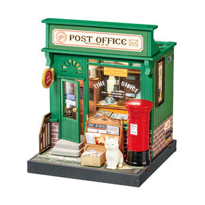 Robotime Rolife Assembled <strong>Toys</strong> Wooden 3D Puzzles DS037 Century <strong>Post</strong> <strong>Office</strong> Model Kit DIY Miniature House - Product Image 5