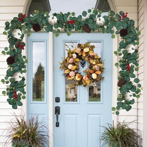 Guirlande de Noël artificielle Zongwang 200 cm+ en eucalyptus et cônes de pin pour la décoration de la maison et des mariages - Product Image 3