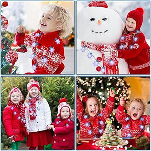 Nouveau collier de lumière de noël éclairer collier de noël <span class=keywords><strong>pull</strong></span> moche de noël pour accessoires de fournitures de fête de vacances - Product Image 5