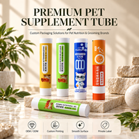 Tube d'emballage cosmétique imprimé sur mesure pour produits de soins pour animaux de compagnie, couleur dégradée