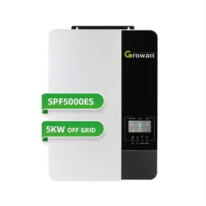 Growatt SPF 5000ES doğrudan factoryPure sinüs dalga Growatt 5kw 6kw güneş hibrid invertör kapalı ızgara güneş invertör