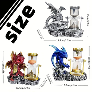 Vente en gros de statues gothiques créatives pour bureau à domicile figurine de collection de <span class=keywords><strong>dragon</strong></span> <span class=keywords><strong>sablier</strong></span> sculpture de <span class=keywords><strong>dragon</strong></span> en résine <span class=keywords><strong>sablier</strong></span> statue - Product Image 2
