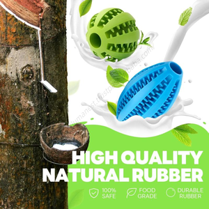 Jouets à mâcher et distributeurs de friandises pour chiens en gros – Balles de dentition en caoutchouc naturel pour chiots, pour le nettoyage des dents, écologiques, pour animaux de compagnie - Product Image 3