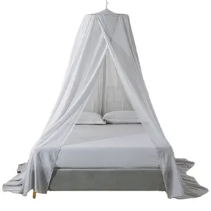 Perlindungan antiradiasi EMF 5G, kanopi jaring nyamuk bahan katun perak dengan pelindung Anti radiasi untuk tempat tidur ukuran King