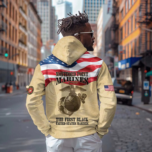 <span class=keywords><strong>เสื้อ</strong></span><span class=keywords><strong>ฮู้</strong></span><span class=keywords><strong>ด</strong></span>ผู้ชาย Montford Point Marines, <span class=keywords><strong>เสื้อ</strong></span>สเวตเชิ้ตที่ระลึกเก๋าอเมริกา3D ลายธงชาติอเมริกา - Product Image 4