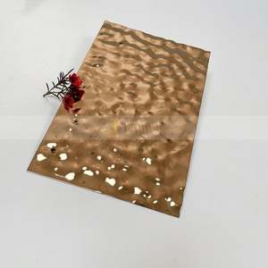 M11 Small Wave Water Ripple 304/316 Stainless Steel <b>Sheet</b> PVD Color Stamping Plate-Bending Cutting Processing Service 0.5-3.0mm - Product Image 4