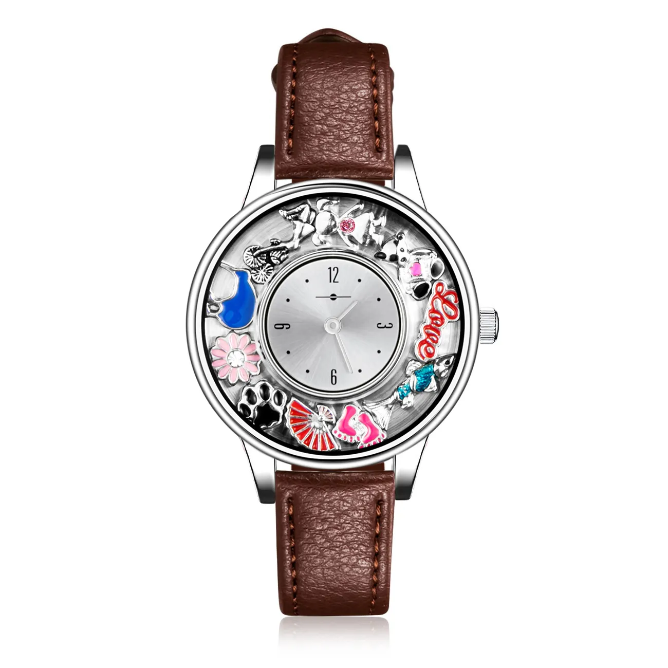 Watchband Ladies Wrist leather sport Watches Women Locket Newest Popular Womans Bracelet Watch