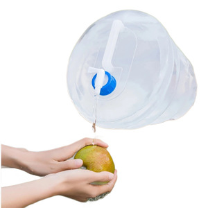 Conteneur de stockage d'eau pliable en plastique avec robinet, utilisation portable en extérieur, taille unique - Product Image 5